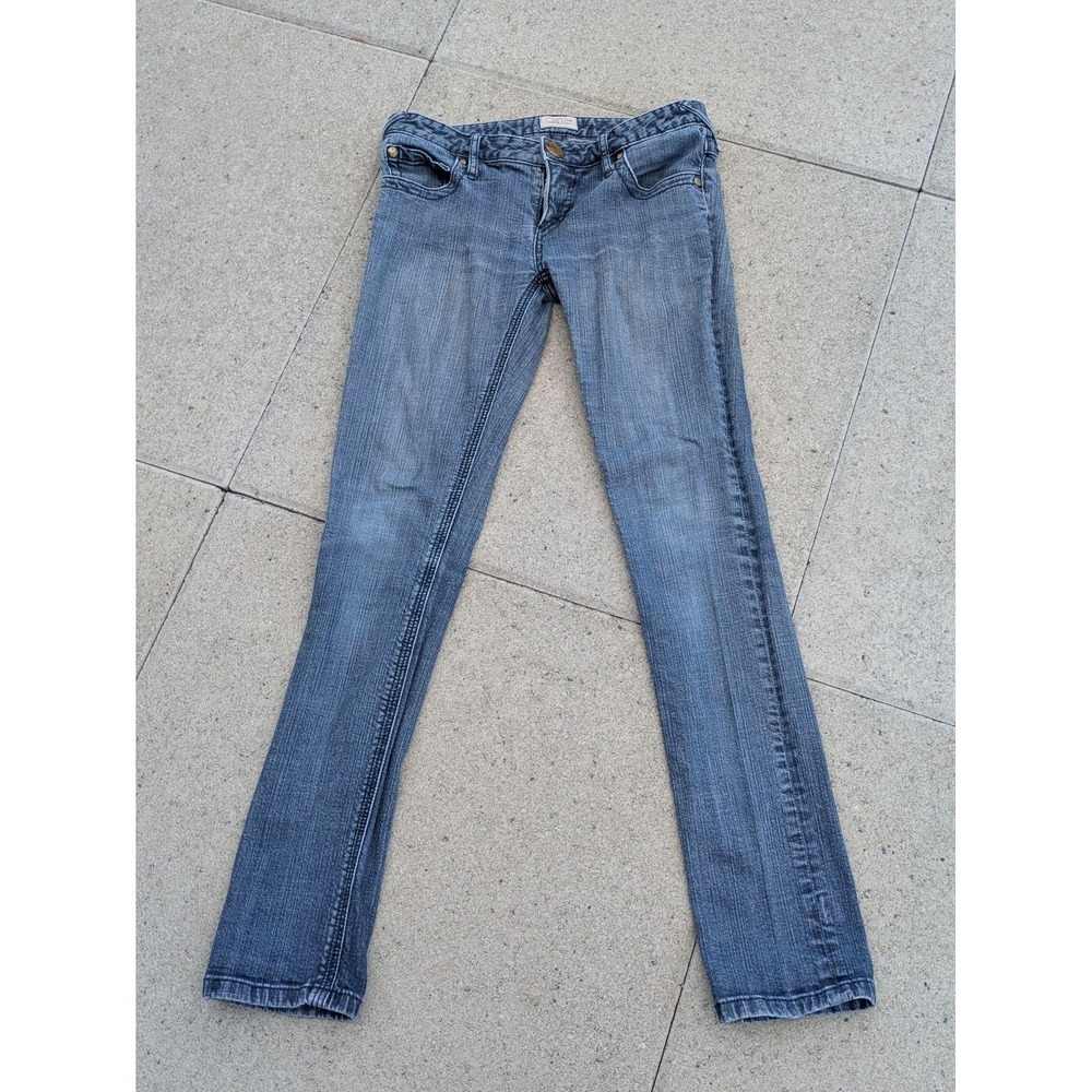 Free People Jeans Womens 27 Blue Medium Wash Slim Straight Low Rise 30x32